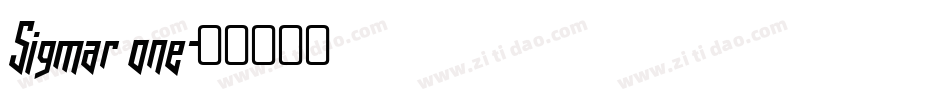 Sigmar one字体转换